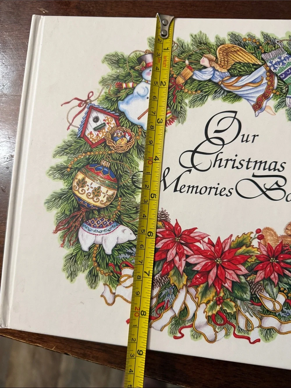 Holiday Memories Keepsake Book with Red & Green Wreath Cover